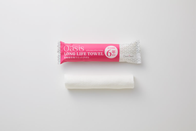 【Oasis Touch|オアシスタッチ】LONG LIFE TOWEL長期保存用ウェットタオル(使用期限6年) 防災